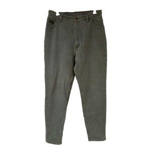 Vintage Wrangler Womens 30x33 High Waist tapered Sage Green Denim Mom Jeans